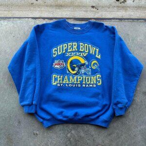 Vintage 2000 St Louis LA Rams Super Bowl champions sweatshirt size medium